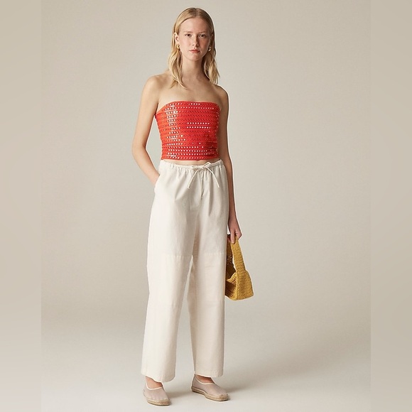 J. Crew Tops - JCREW Broken-in jersey tube top with mirror embellishments